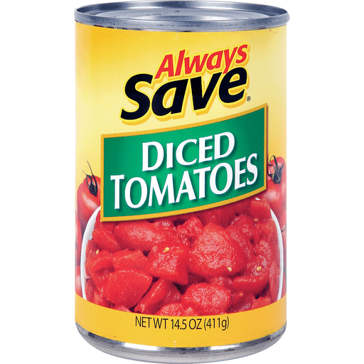 slide 1 of 1, Always Save Diced Tomatoes, 14.5 oz