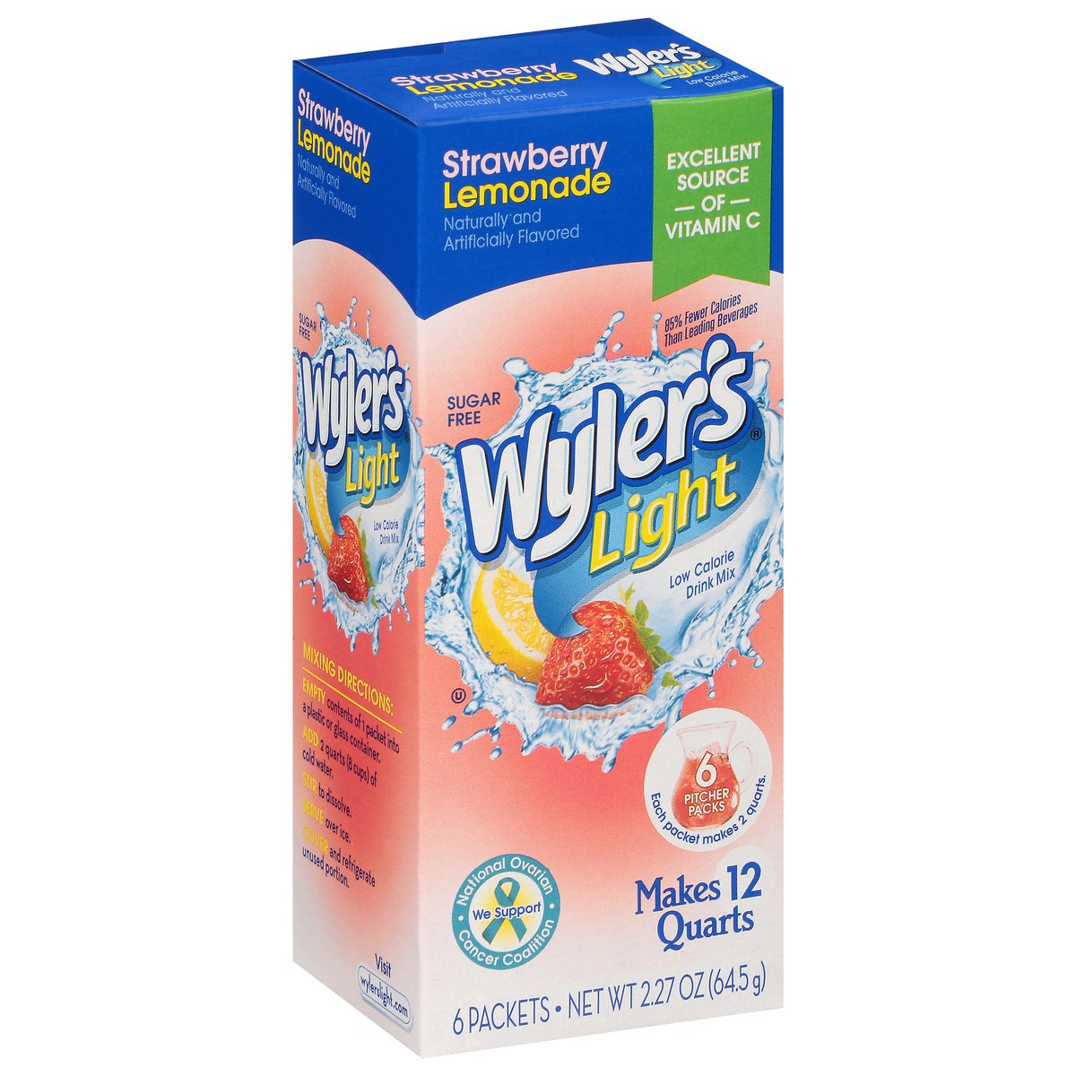 slide 2 of 12, Wyler's Light Low Calorie Strawberry Lemonade Drink Mix- 6 ct, 6 ct