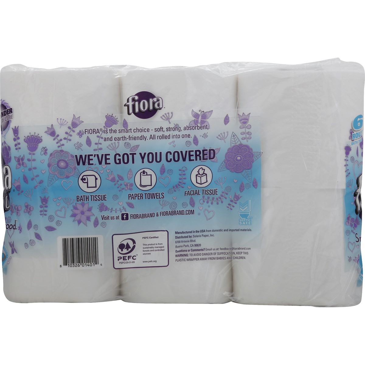 slide 9 of 11, Fiora Bath Tissue 6 ea, 6 ct