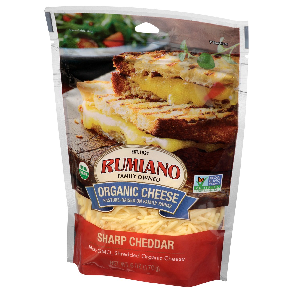 slide 9 of 9, Rumiano Organic Cheese Sharp Cheddar Cheese 6 oz, 6 oz