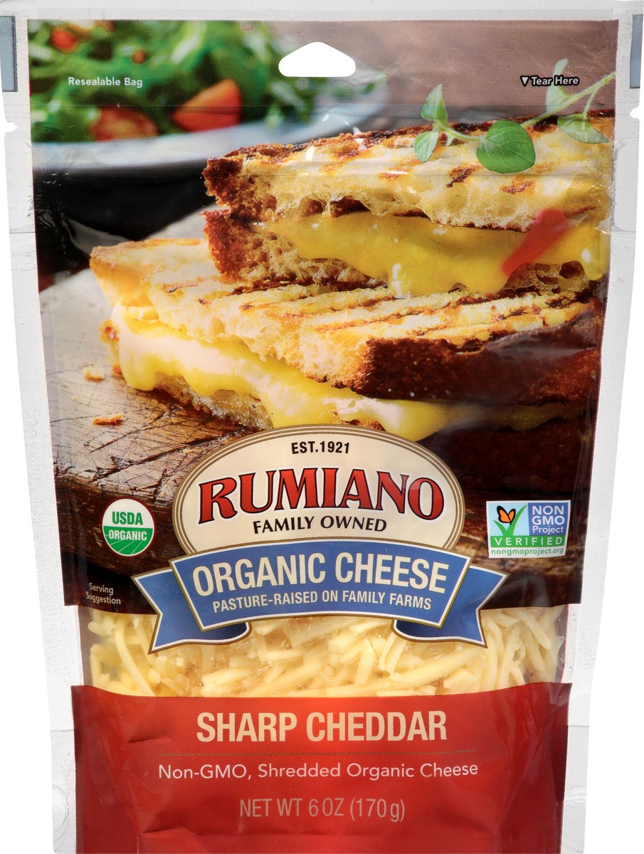 slide 8 of 9, Rumiano Organic Cheese Sharp Cheddar Cheese 6 oz, 6 oz