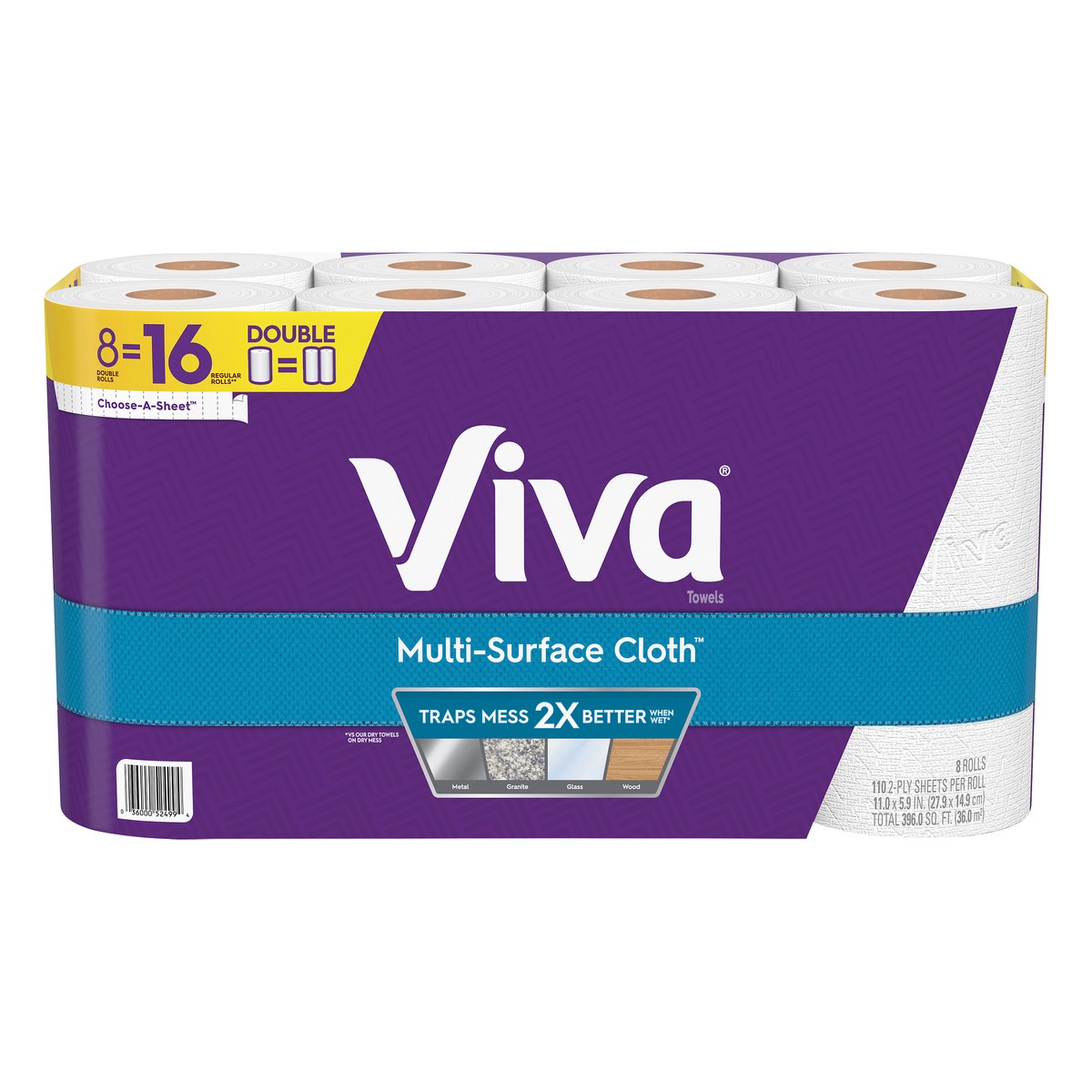 slide 1 of 5, Viva Towel Multi Surface Cloth, 8 ct