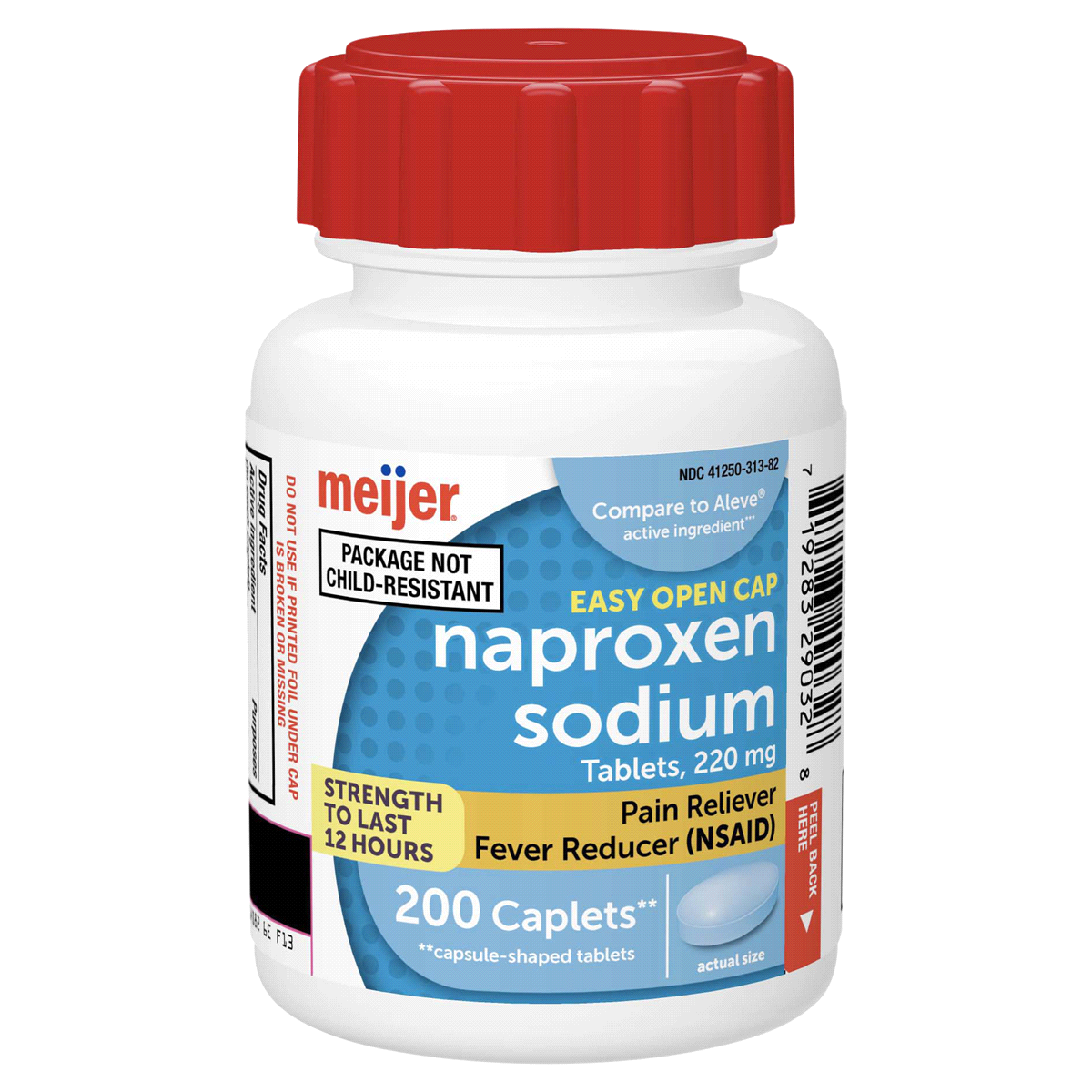slide 1 of 25, Meijer Naproxen Sodium Tablets, All Day Pain Relief and Fever Reducer, 220 mg, 200 ct