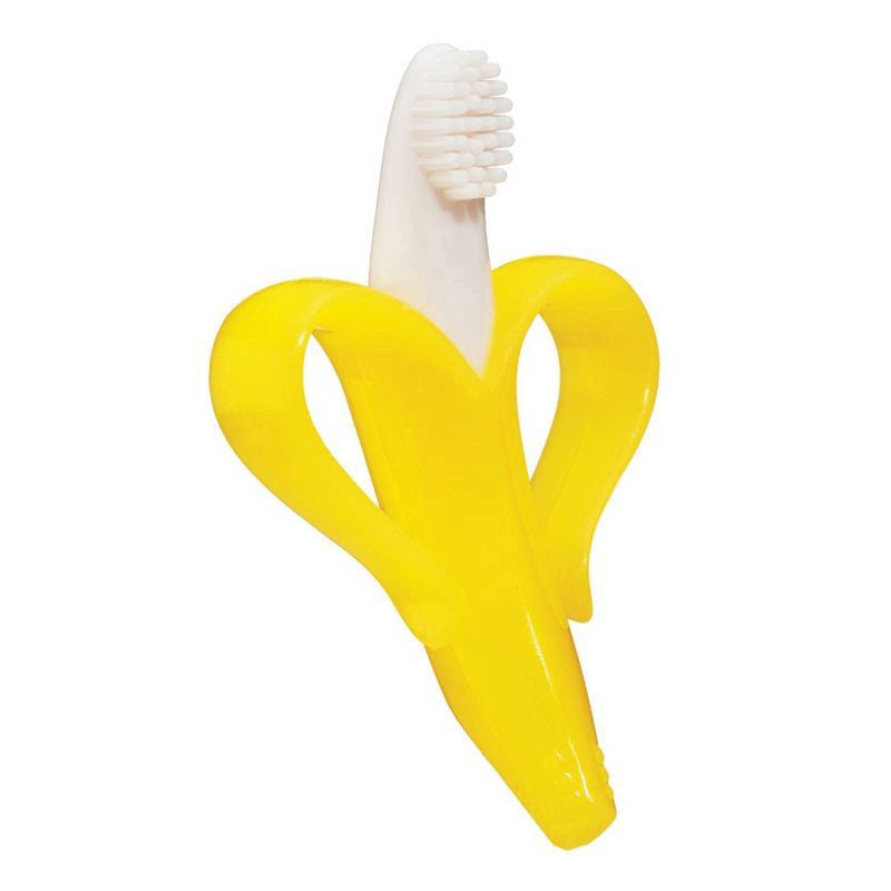 slide 1 of 11, Baby Banana Infant Teething Toothbrush, 1 ct