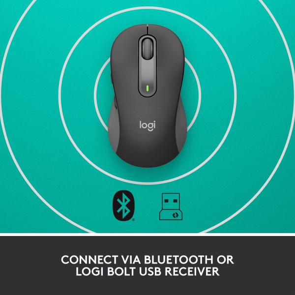 slide 7 of 8, Logitech Signature M650 Wireless Mouse, Graphite, 1 ct