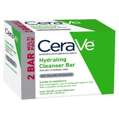 slide 1 of 3, CeraVe Hydrating Cleanser Bar, 2 ct