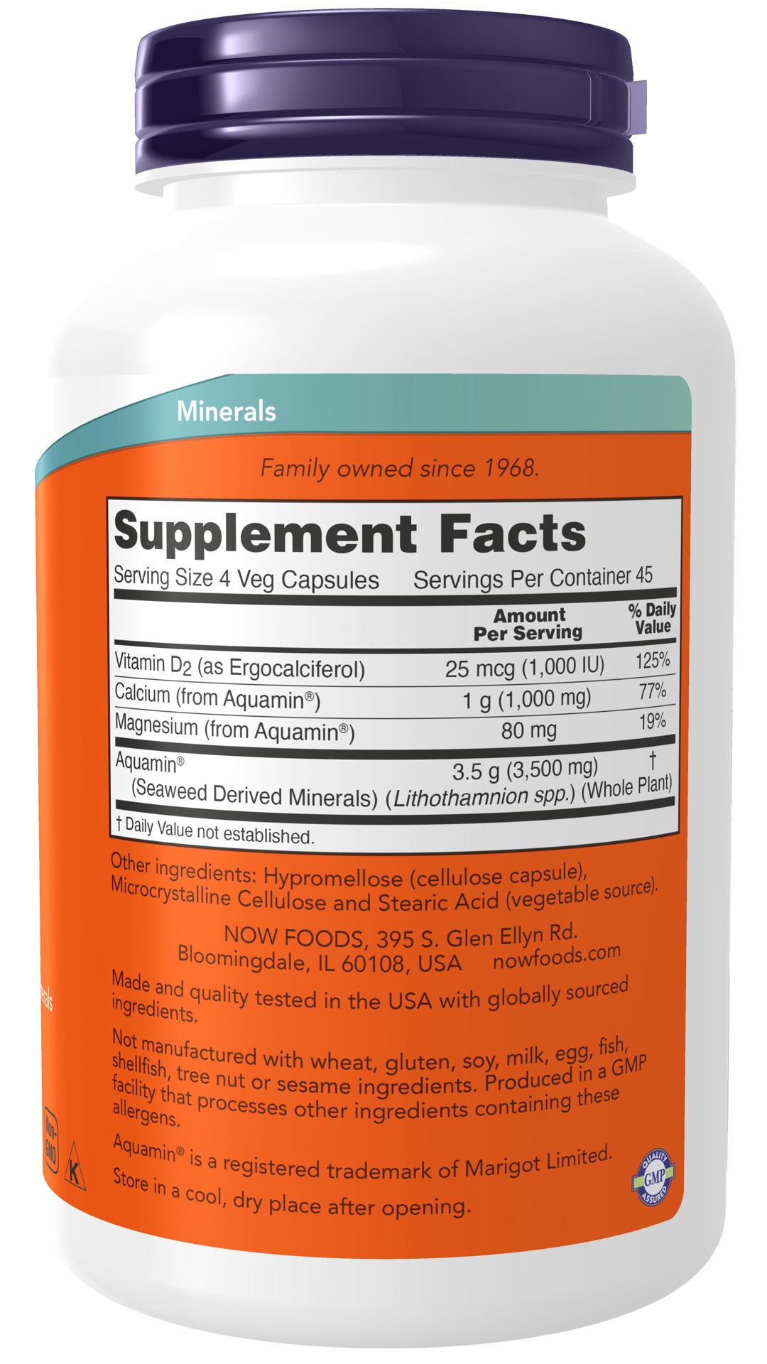 slide 4 of 4, NOW Red Mineral Algae - 180 Veg Capsules, 180 ct