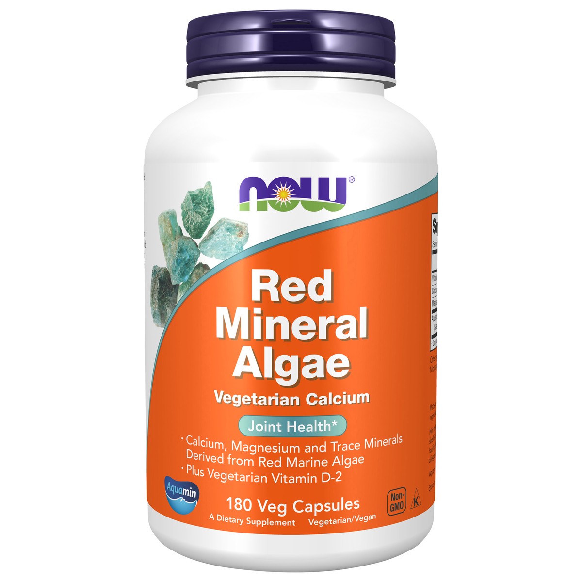 slide 1 of 4, NOW Red Mineral Algae - 180 Veg Capsules, 180 ct