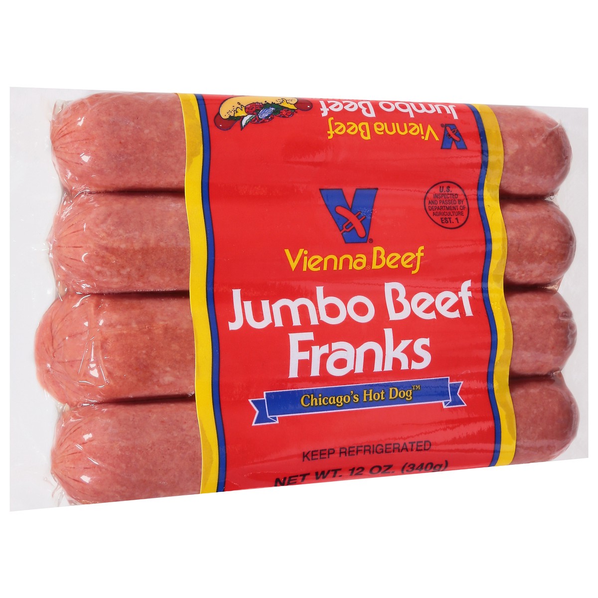 slide 4 of 9, Vienna Beef Beef Franks Jumbo 12 oz, 12 oz