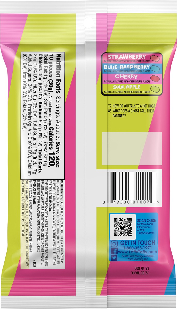 slide 2 of 12, Laffy Taffy Laff Bites Candy 3 oz, 3 oz