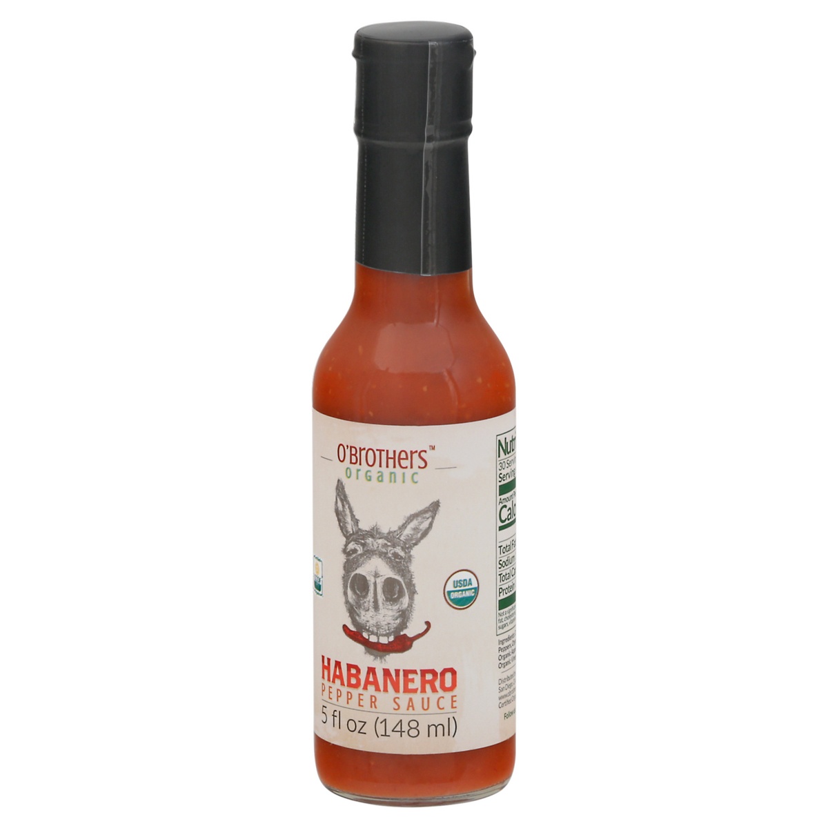 O'Brothers Pepper Sauce, Organic, Habanero 5 oz Shipt