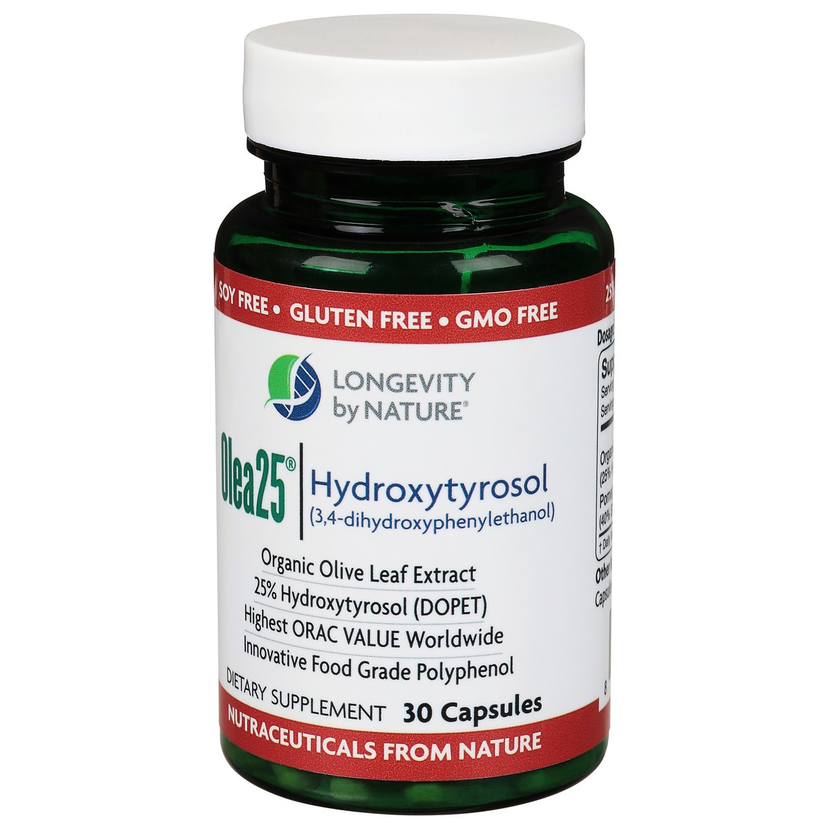 slide 9 of 10, Longevity by Nature Hydroxytyrosol Olea25 30 Capsules, 30 ct