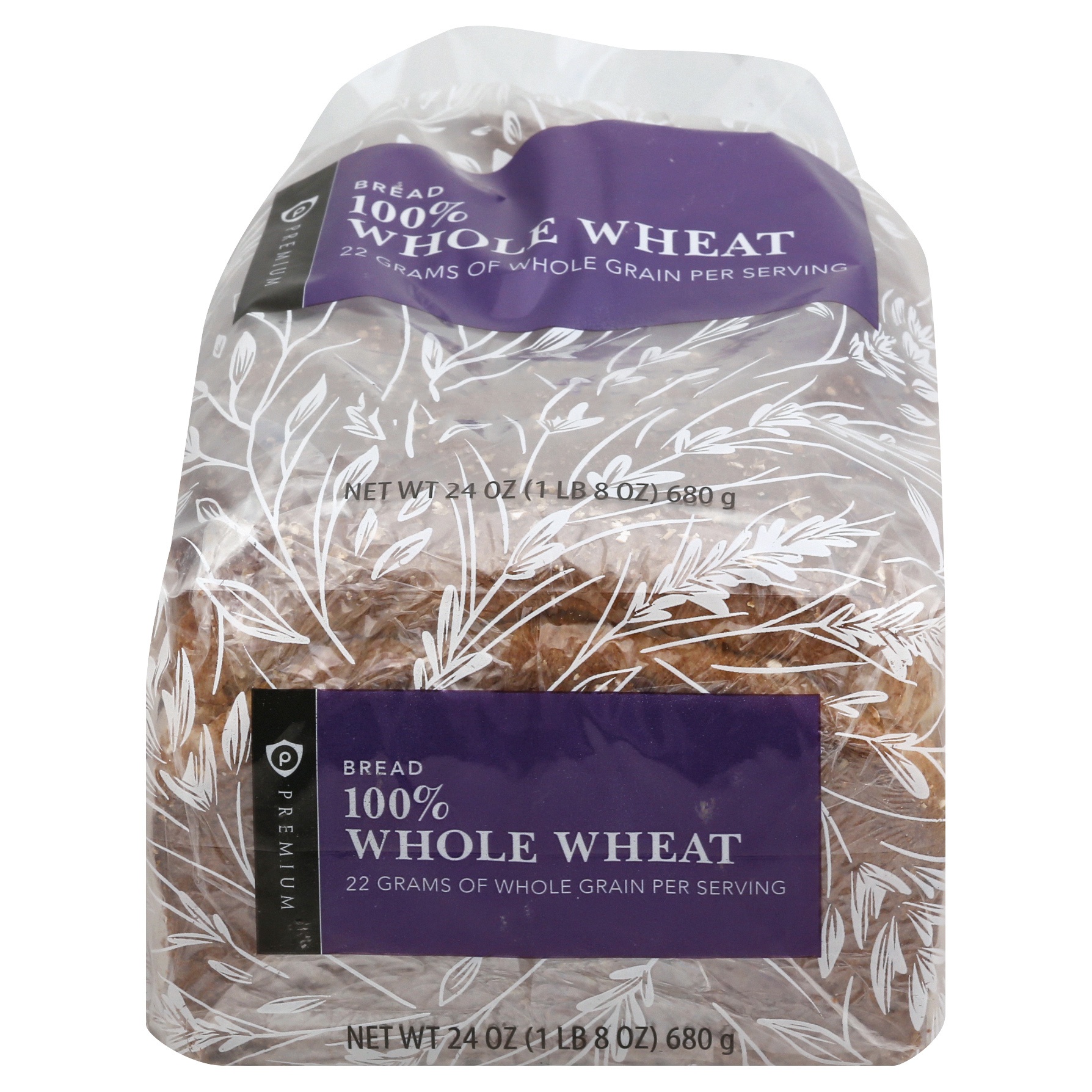 slide 1 of 1, Publix Premium 100% Whole Wheat Bread, 24 oz