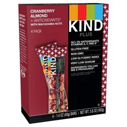 KIND Cranberry Almond + Antioxidants Nutrition Bars