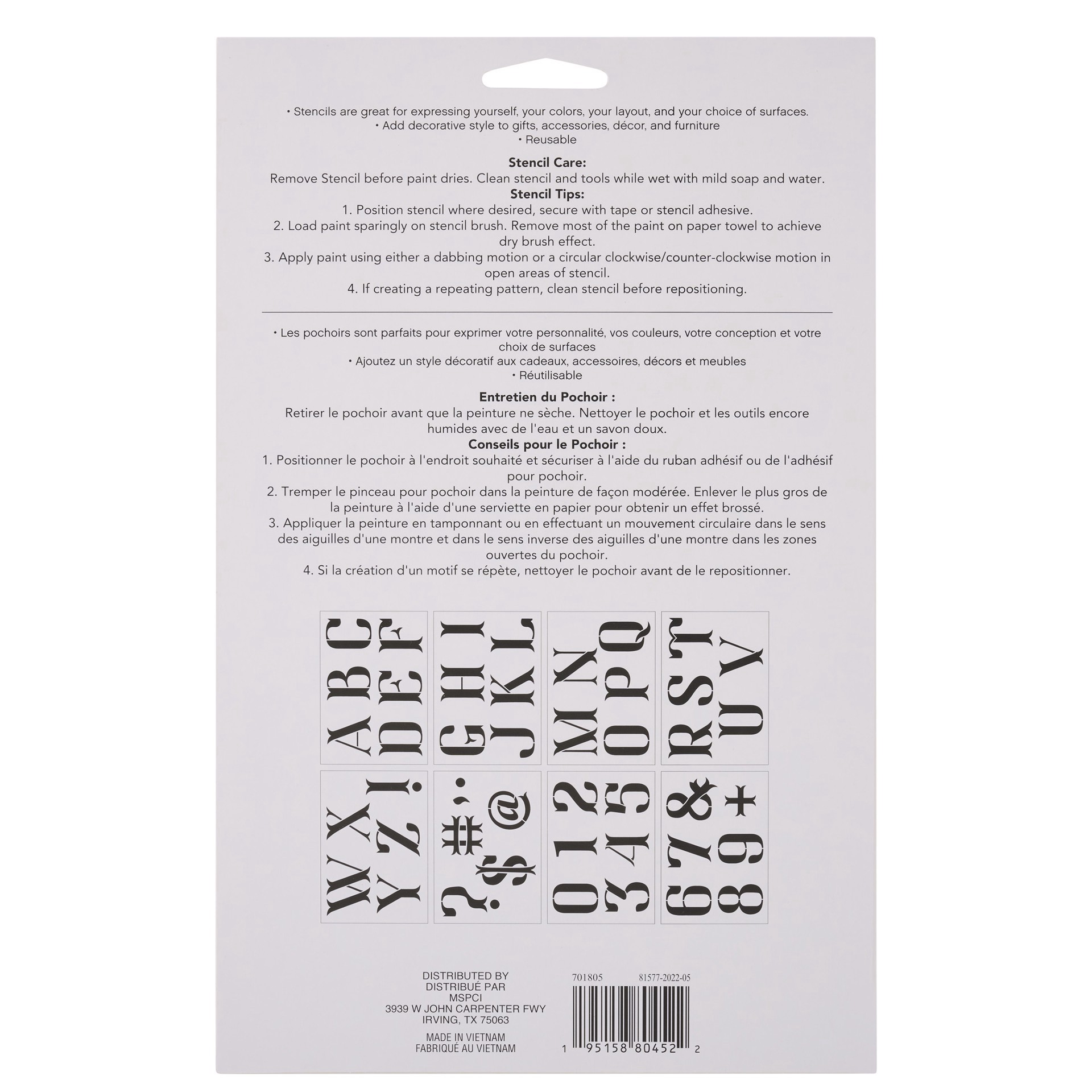 slide 3 of 4, 3" Uppercase Alphabet Stencils By Craft Smart, 3 in