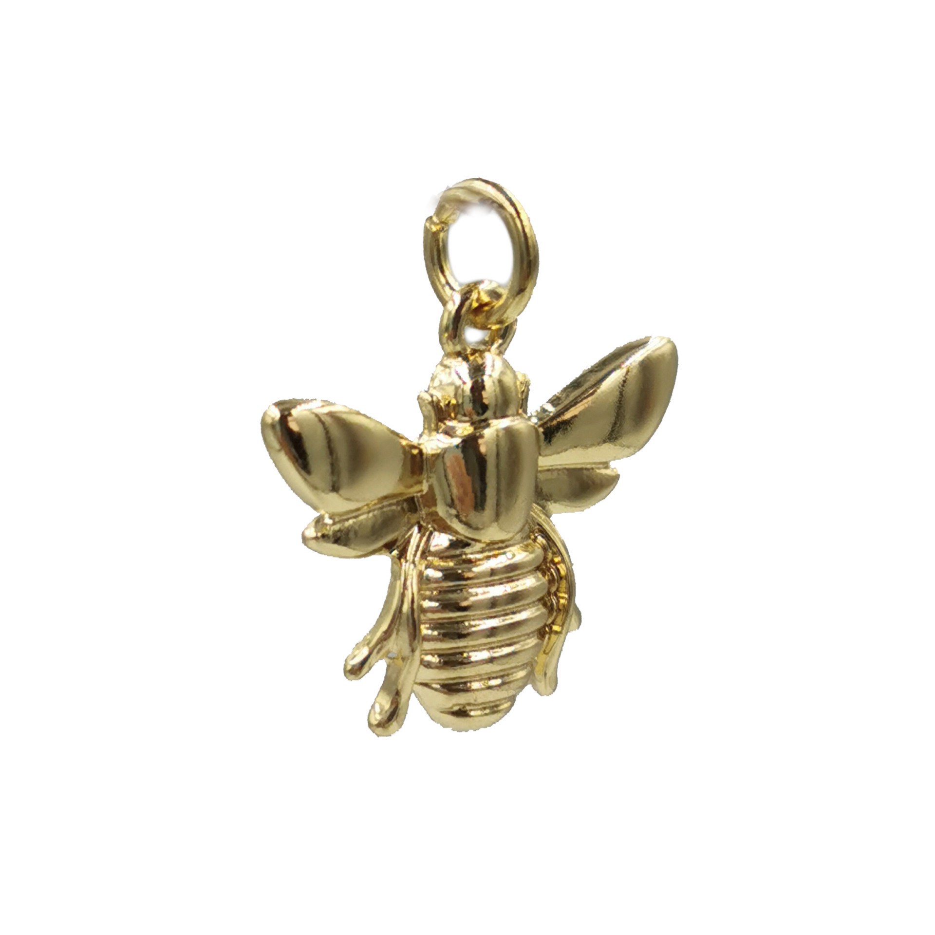 slide 2 of 4, Charmalong 14k Gold Plated Bee Charm By Bead Landing, 0.87 in x 0.87 in x 0.2 in