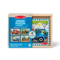 Melissa & Doug Wooden 12-Pc Jigsaw Puzzles In A Box, Assortment, 4 Puzzles In 1