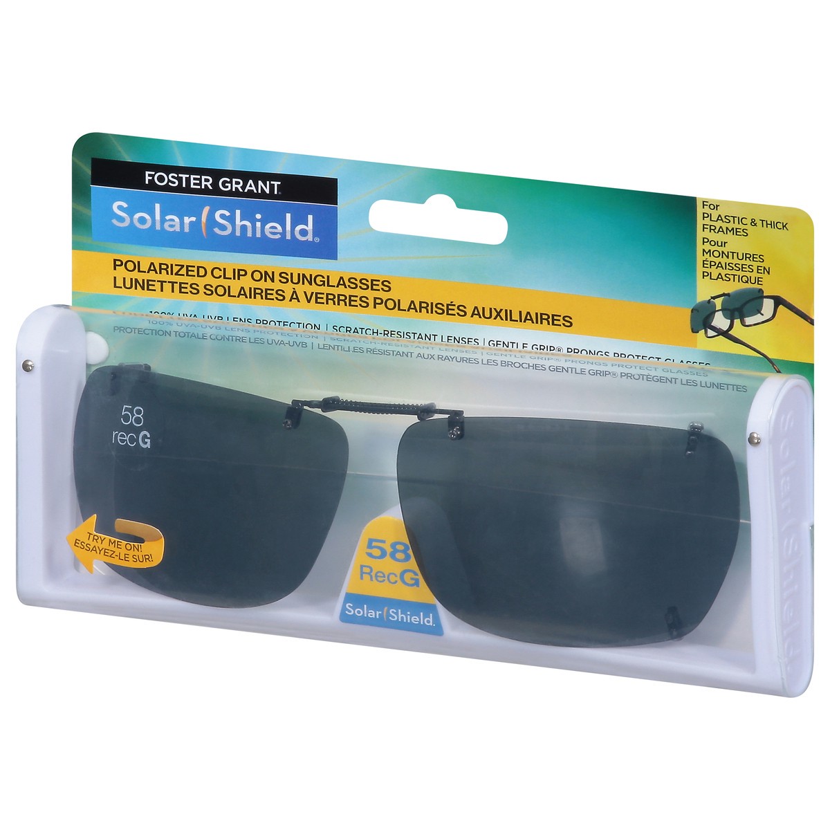 slide 6 of 13, Foster Grant Solar Shield Polarized Clip 58RecG Sunglasses 1 ea, 1 ct