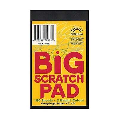 slide 1 of 1, Norcom Neon Big Scratch Pad, 180 ct, 3 in x 5 in