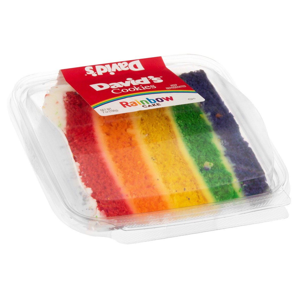 slide 4 of 11, David's Cookies Rainbow Cake 7 oz, 7 oz