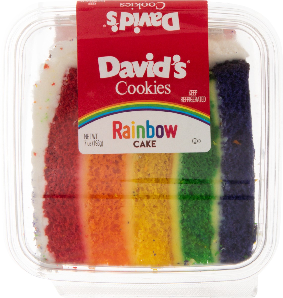 slide 2 of 11, David's Cookies Rainbow Cake 7 oz, 7 oz
