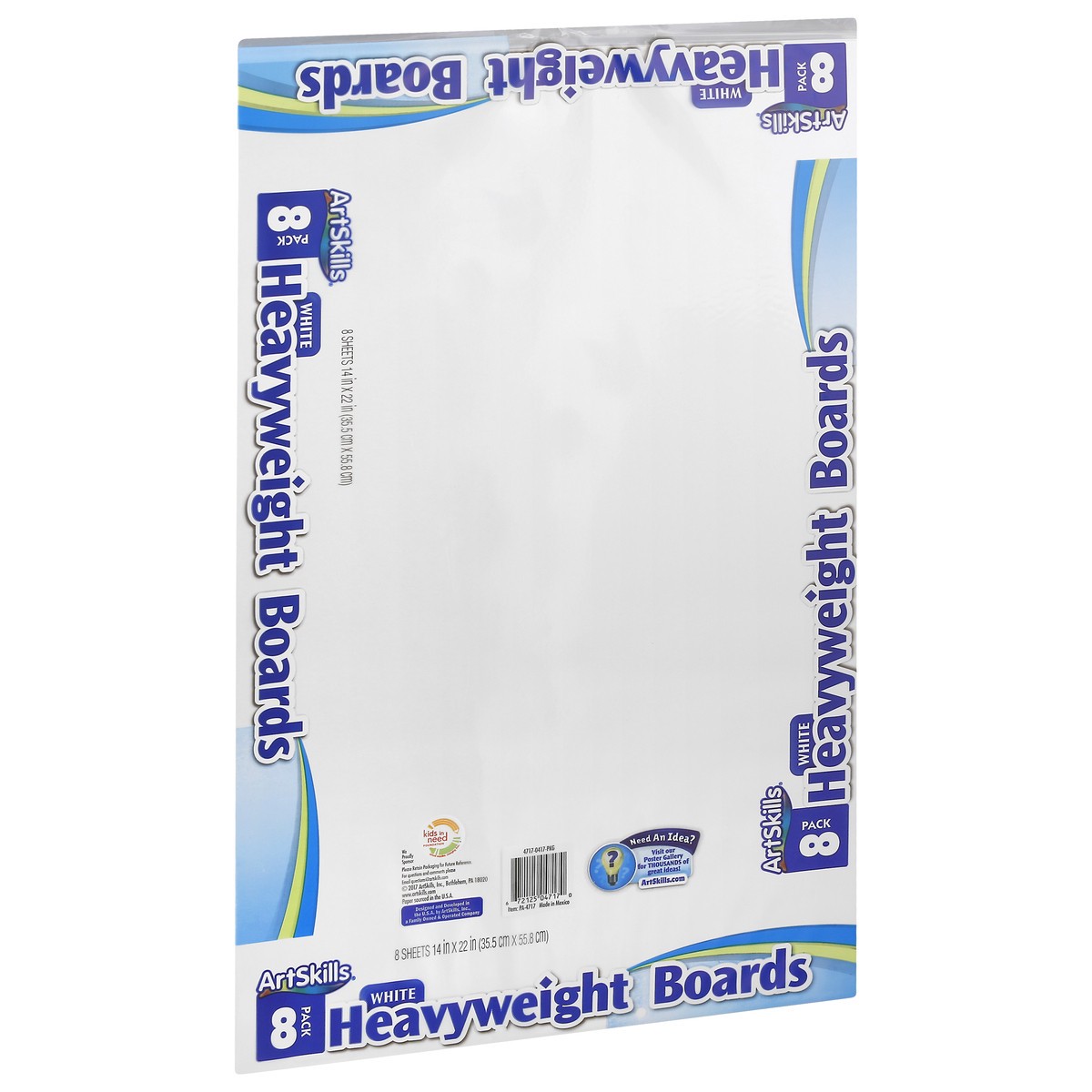 slide 2 of 8, ArtSkillsHeavyweight Poster Board White, 8 ct; 14 in x 22 in