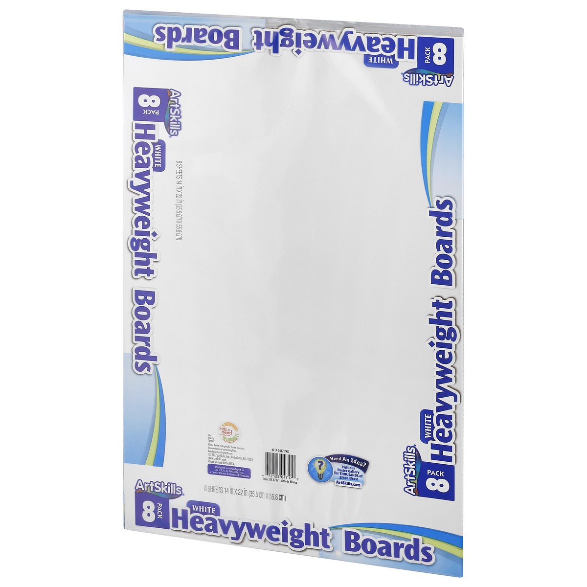 slide 3 of 8, ArtSkillsHeavyweight Poster Board White, 8 ct; 14 in x 22 in