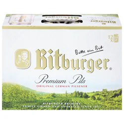 Bitburger Premium Pils Original Beer - 12 x 11.2 fl oz Cans