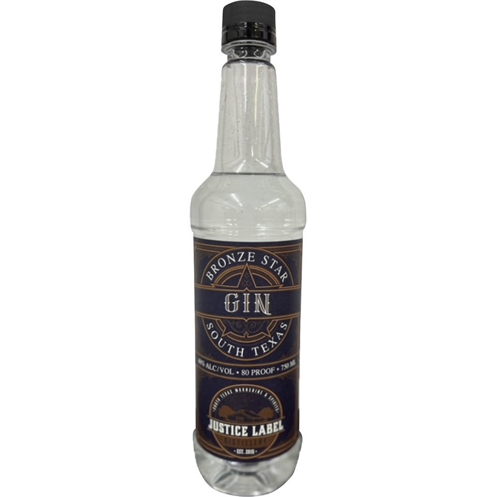 slide 1 of 1, Justice Label Bronze Star Tx Gin, 750 ml