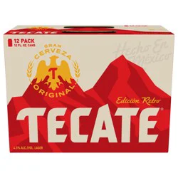 Tecate Original Mexican Lager Beer, 12 Pack, 12 fl oz Cans