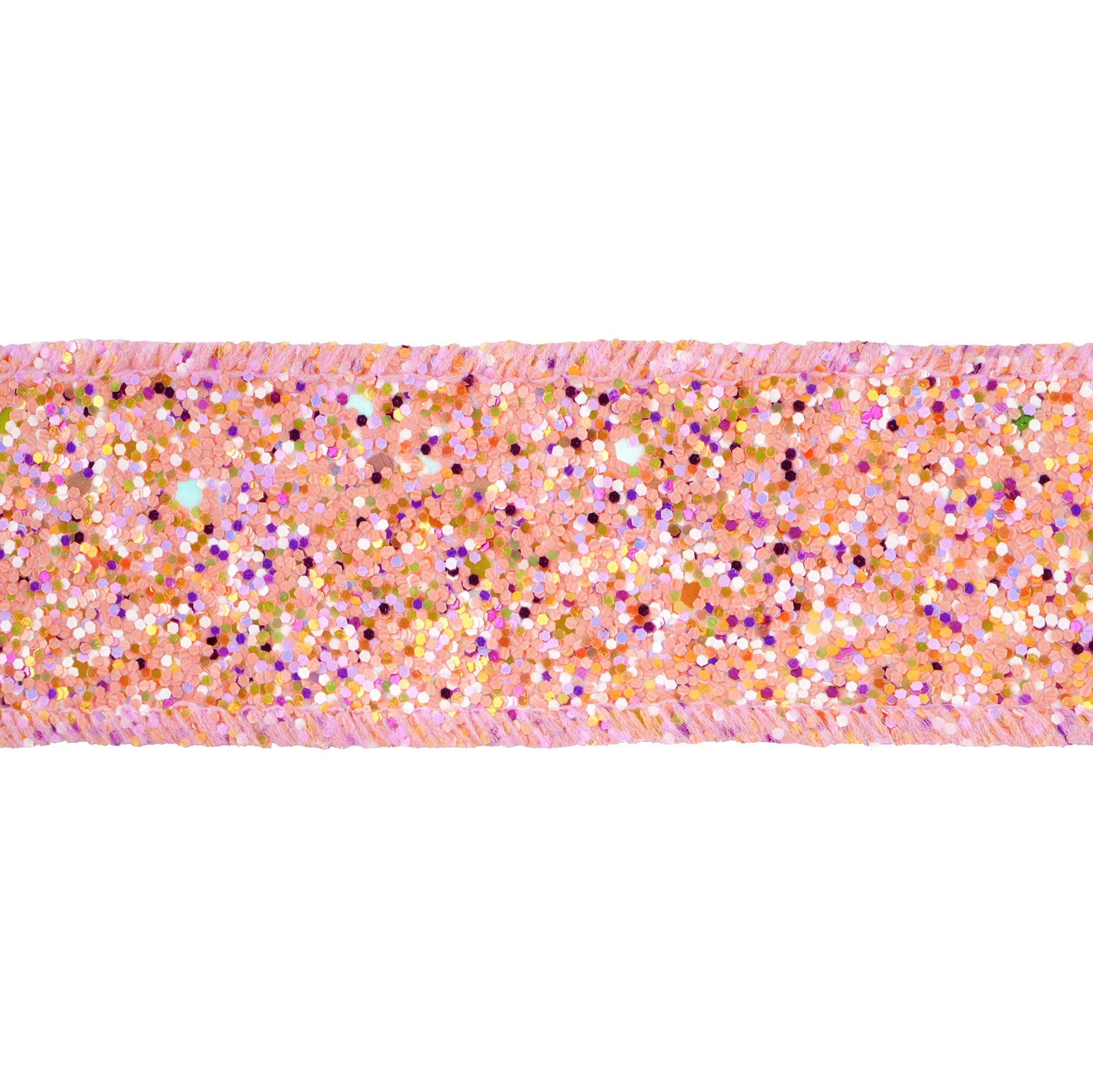 slide 2 of 3, 1.5" X 12ft. Pink Mix Wired Glitter Ribbon By Celebrate It, 1.5 in x 12 ft