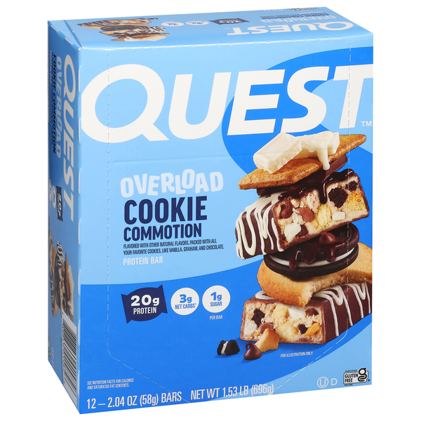 slide 1 of 1, Quest Nutrition Quest Overload Cookie Commotion Protein Bar, 2.04 oz