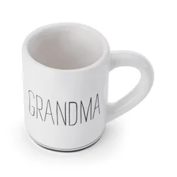 Pfaltzgraff Can Mug Glossy Grandma White