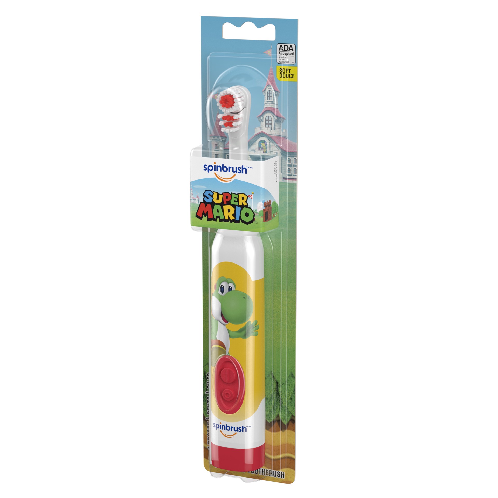 slide 4 of 5, Spinbrush Super Mario Powered Toothbrush 1 ea, 1 ct