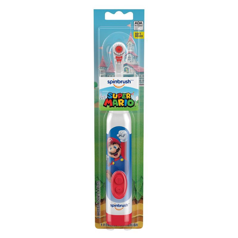 slide 1 of 5, Spinbrush Super Mario Powered Toothbrush 1 ea, 1 ct