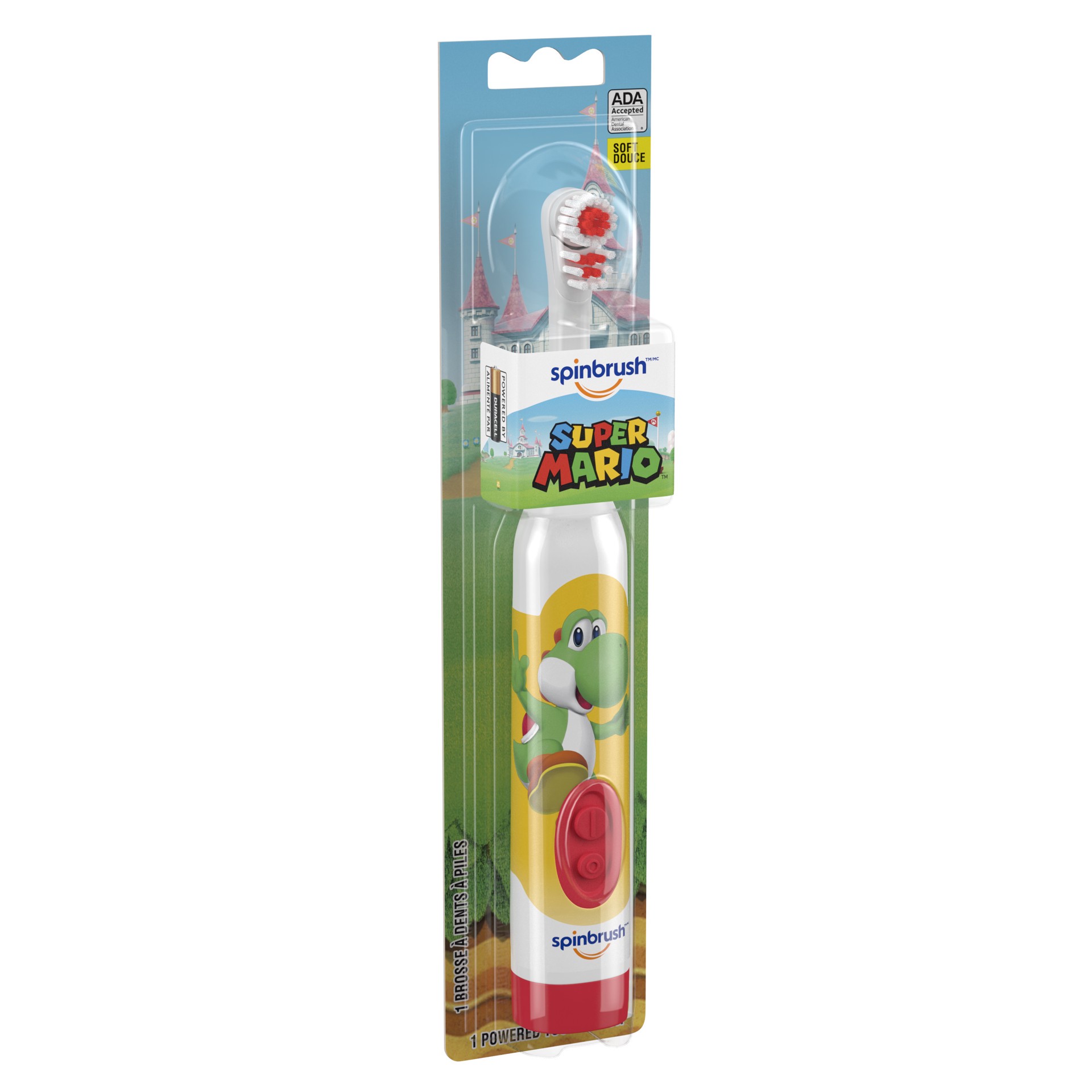 slide 2 of 5, Spinbrush Super Mario Powered Toothbrush 1 ea, 1 ct