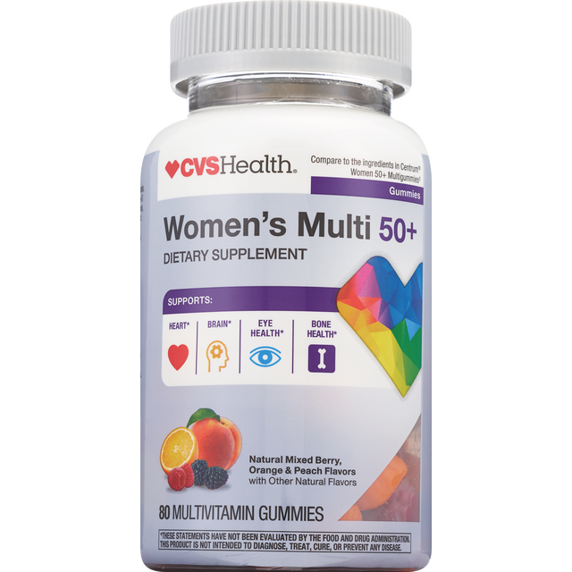slide 1 of 1, Cvs Health Women's 50 + Multivitamin Gummies, 80 Ct, 80 ct