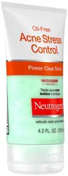 Neutrogena Oil-Free Acne Stress Control Power-Clear Facial Scrub, 2% Salicylic Acid Acne Treatment Medication, Exfoliating Daily Acne Face Scrub for Acne-Prone Skin Care, 4.2 fl. oz