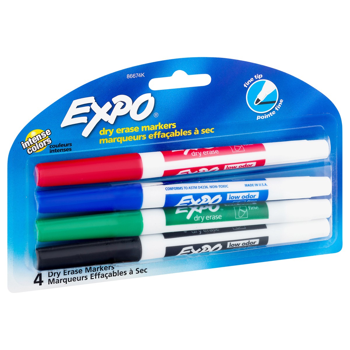 slide 7 of 9, Expo Fine Tip Intense Colors Dry Erase Markers 4 ea, 4 ct