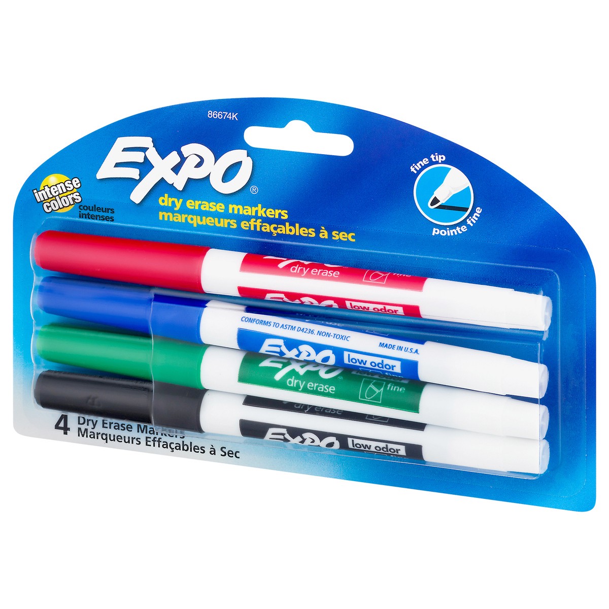 slide 4 of 9, Expo Fine Tip Intense Colors Dry Erase Markers 4 ea, 4 ct