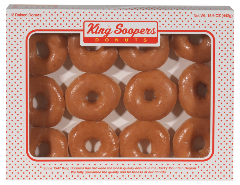 slide 1 of 1, Bakery Fresh King Soopers Glazed Donuts, 12 ct; 15.6 oz