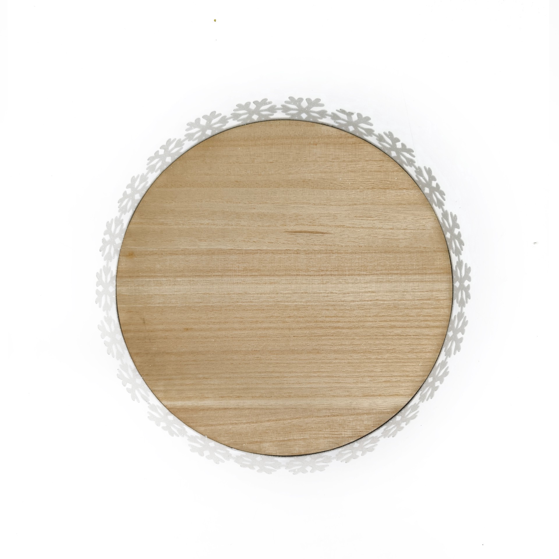 slide 2 of 4, 12" White Glitter Decorative Snowflake Tray By Ashland, 12 in