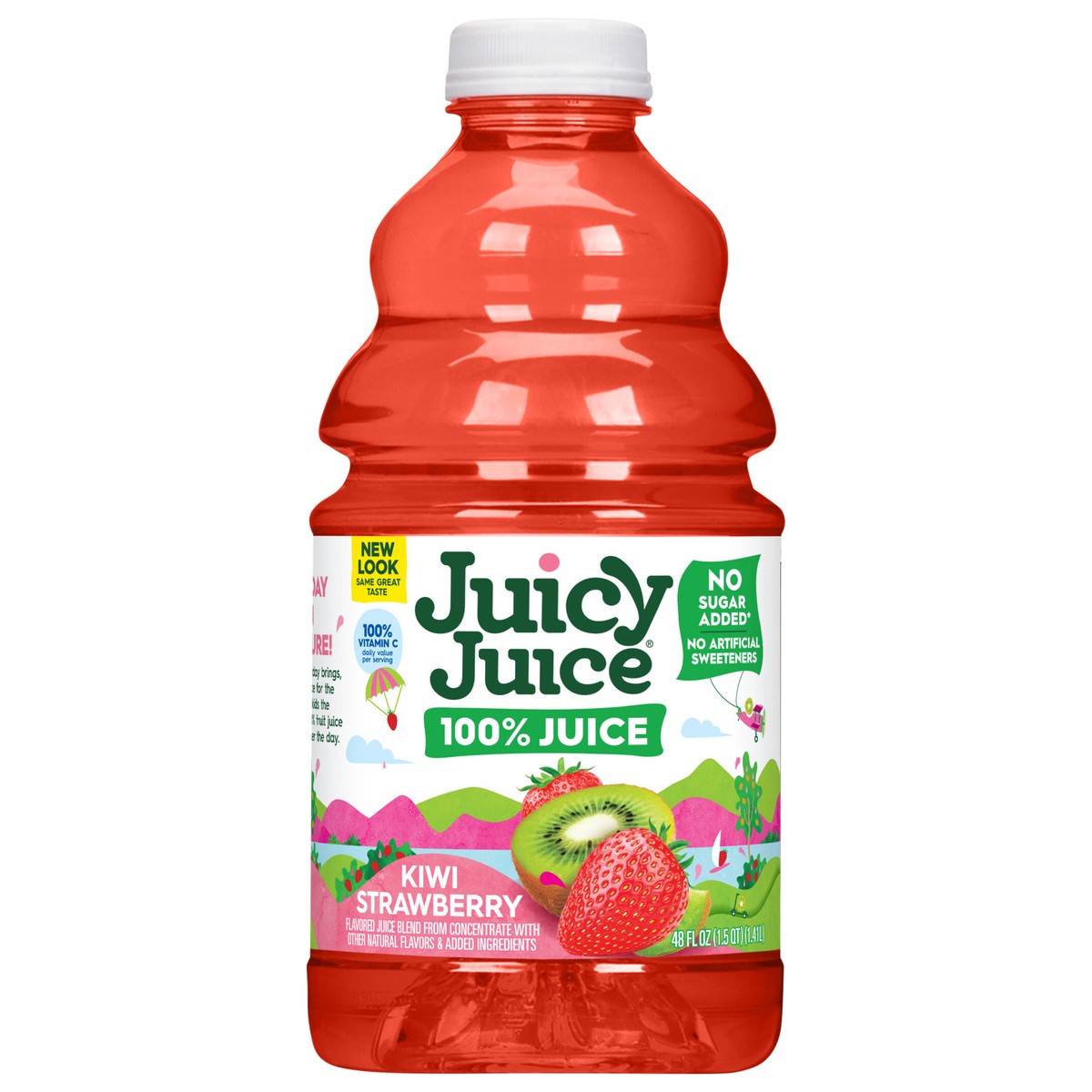 slide 2 of 10, Juicy Juice 100% Juice, Kiwi Strawberry, 48 FL OZ Bottle, 48 fl oz