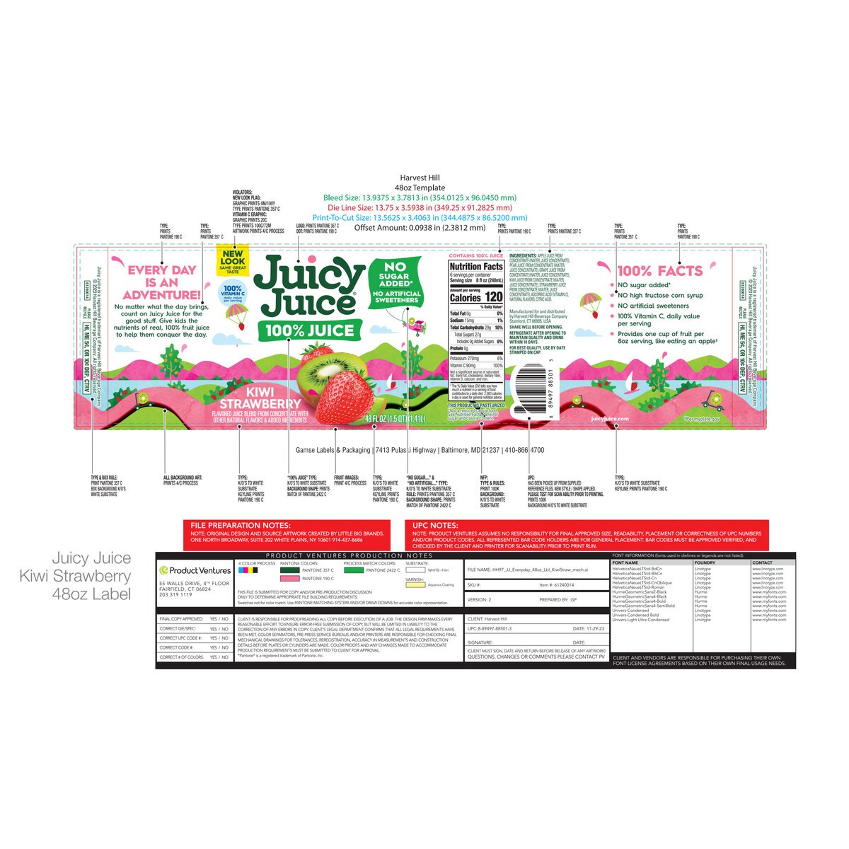 slide 9 of 10, Juicy Juice 100% Juice, Kiwi Strawberry, 48 FL OZ Bottle, 48 fl oz