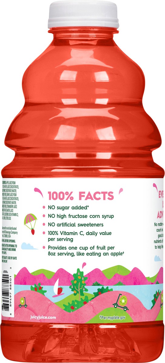 slide 6 of 10, Juicy Juice 100% Juice, Kiwi Strawberry, 48 FL OZ Bottle, 48 fl oz