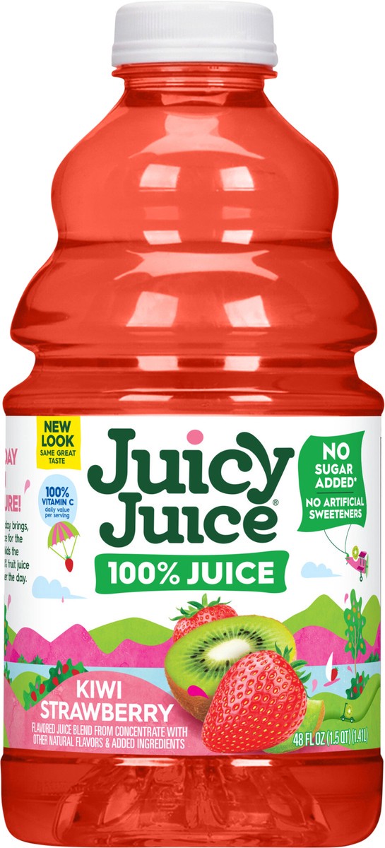 slide 5 of 10, Juicy Juice 100% Juice, Kiwi Strawberry, 48 FL OZ Bottle, 48 fl oz