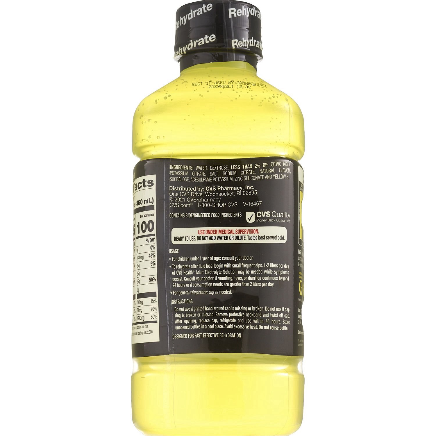 slide 4 of 9, CVS Health Adult Oral Electrolyte With Zinc Lemon Lime, 33 oz