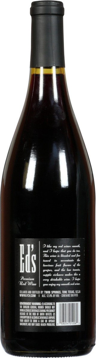slide 2 of 12, Ed's Smooth Red Premium Red Wine 750 ml, 750 ml