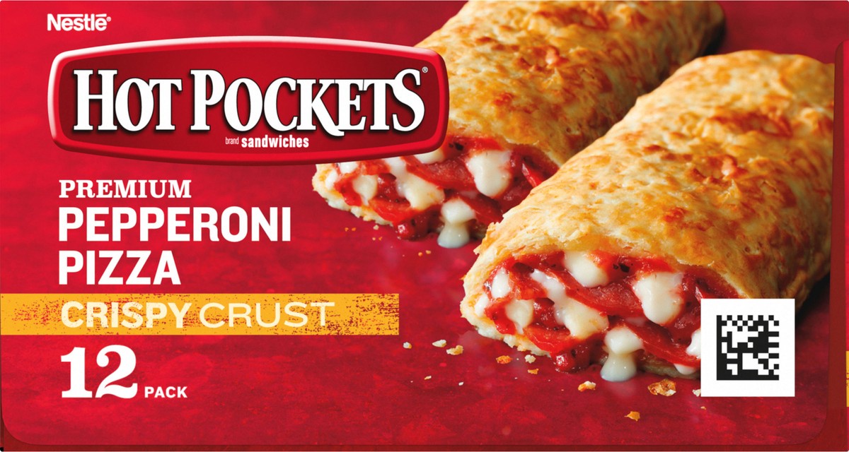 slide 3 of 8, Hot Pockets Premium Pepperoni Pizza Value Pack, 12 ct