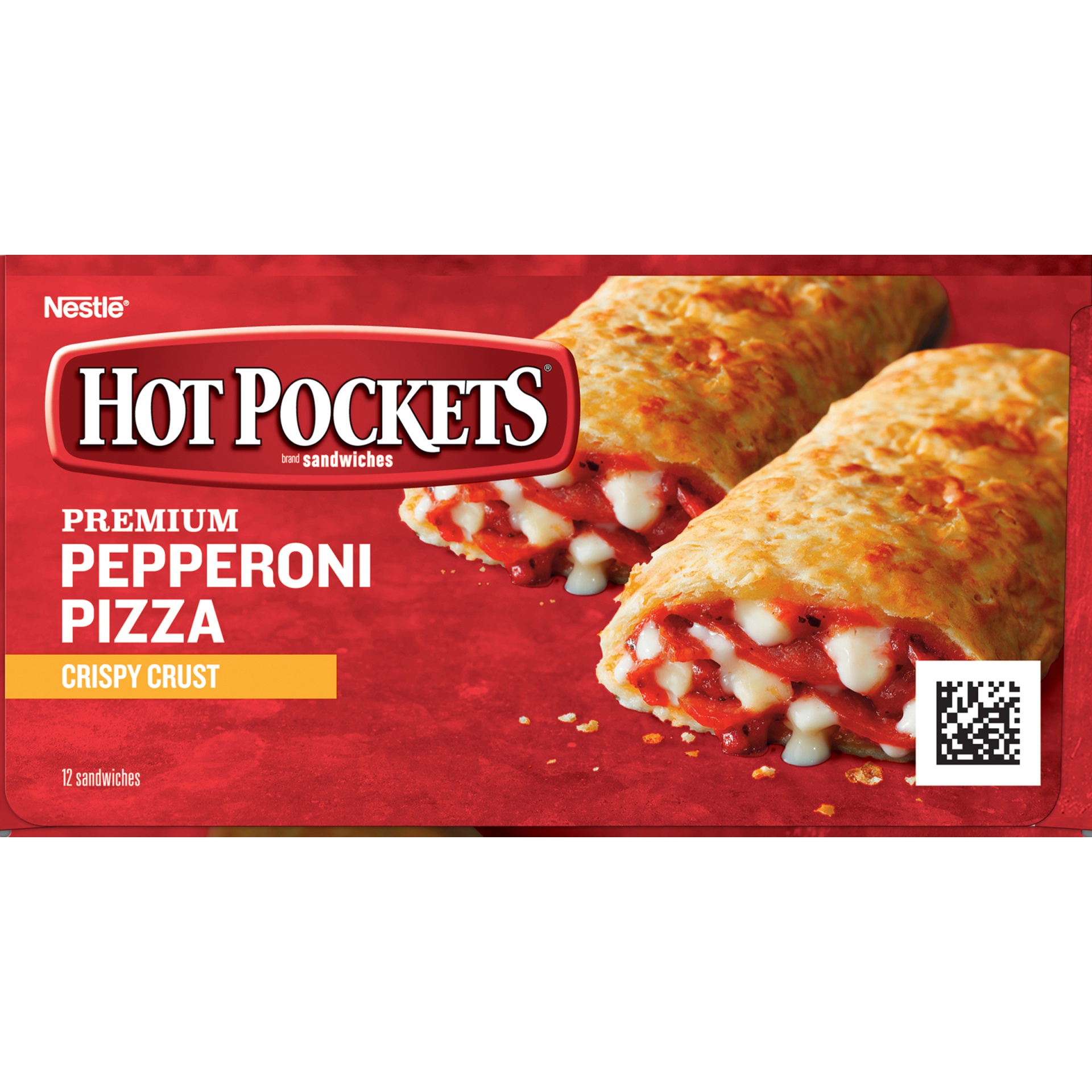 Hot Pockets Premium Pepperoni Pizza Crispy Crust Frozen Snacks 12 ct ...